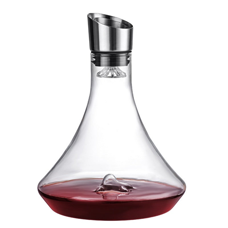Premium 34oz Wine Decanter with Built-in Aerator – Elegant Crystal Carafe from Mish Mash Market