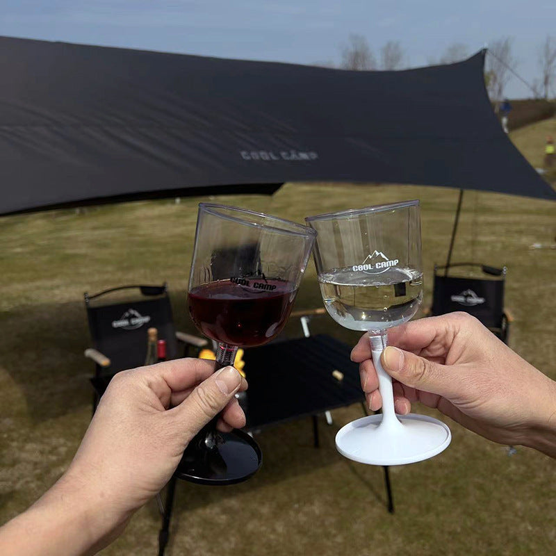 Outdoor Detachable Plastic Wine Glass
