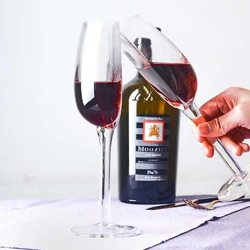 Creative Half Red Wine Cups Multi-use Vintage Tall Wine Glassware Long Stemmed Wine Champagne Glasses from Mish Mash Market