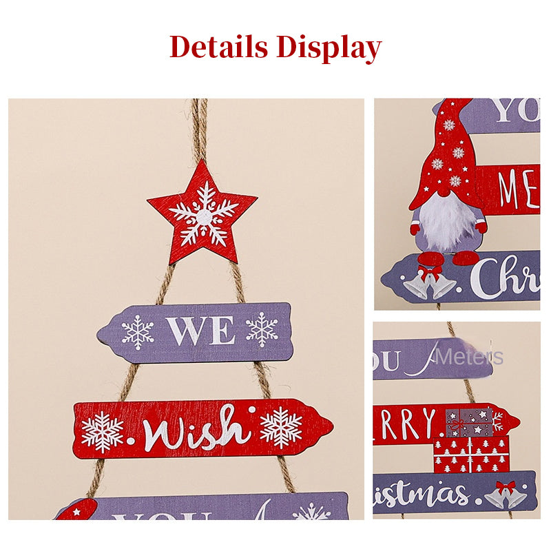 Handcrafted Wooden Folding Christmas Tree Wall Hanging Ornament from Mish Mash Market