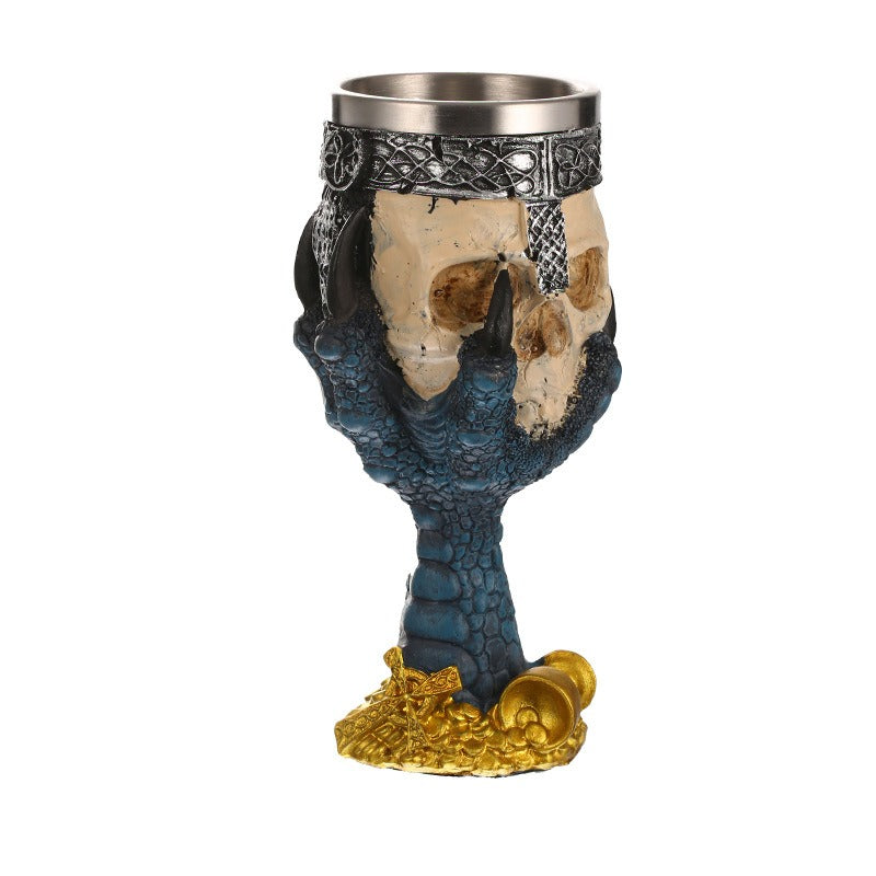 Blue Claw Skull Resin Goblet from Mish Mash Market