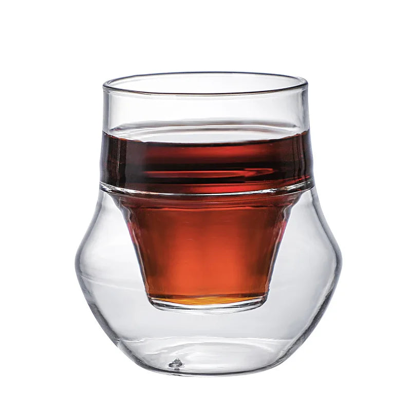 Double-Wall Insulated Glass Coffee Mug (4 oz) – Anti-Scalding Design from Mish Mash Market