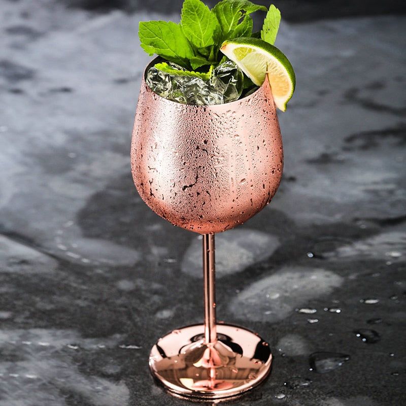Premium 17oz Stainless Steel Wine Goblet - Shatterproof Matte Finish from Mish Mash Market
