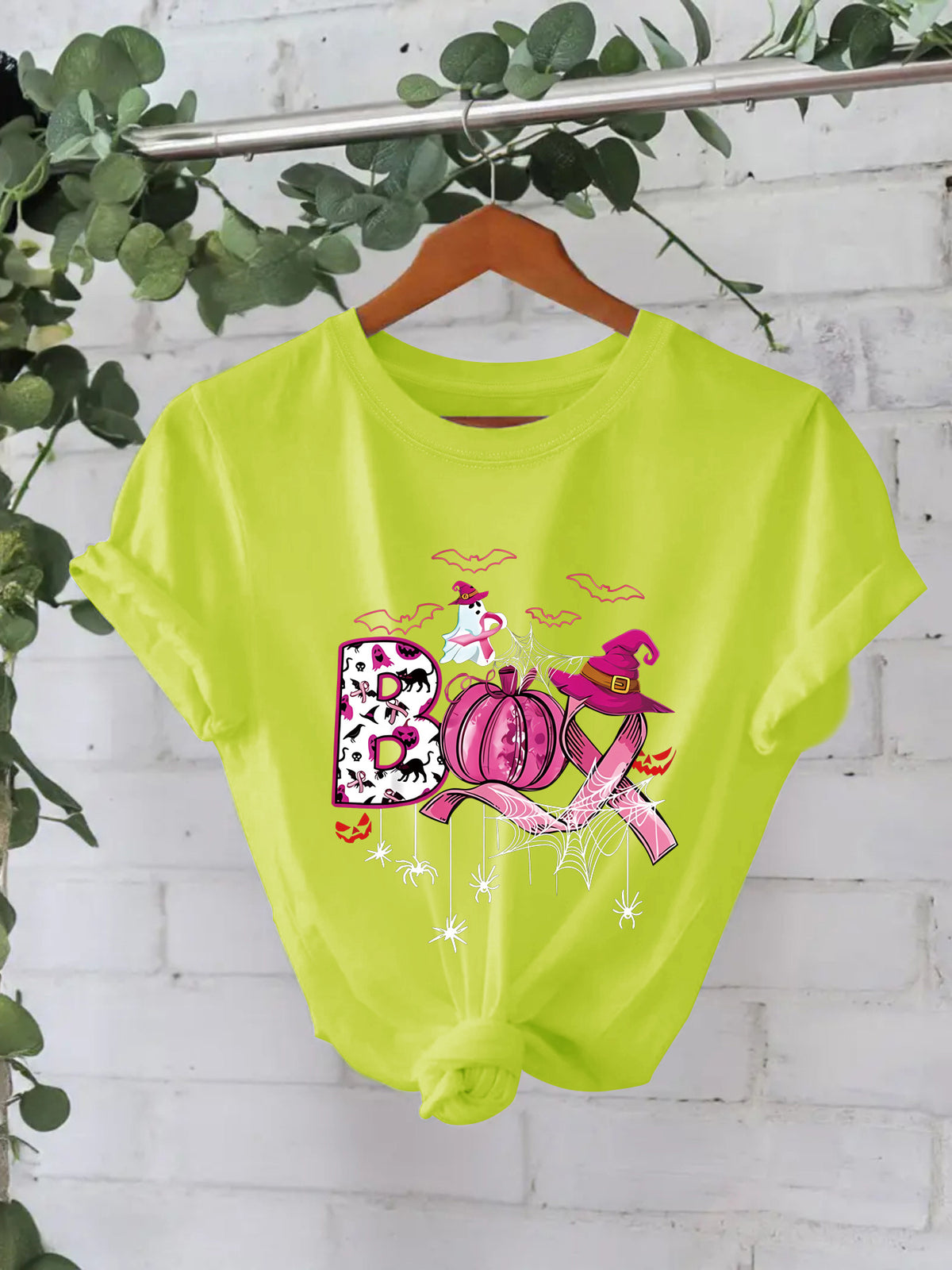 Halloween Pattern Graphic Printed Short Sleeve T-Shirt from Mish Mash Market