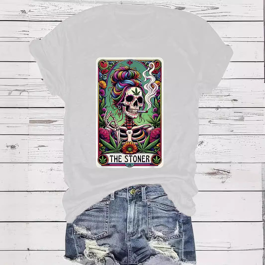 Skeleton Playing Card Halloween Graphic T-Shirt – Short Sleeve Unisex Top from Mish Mash Market