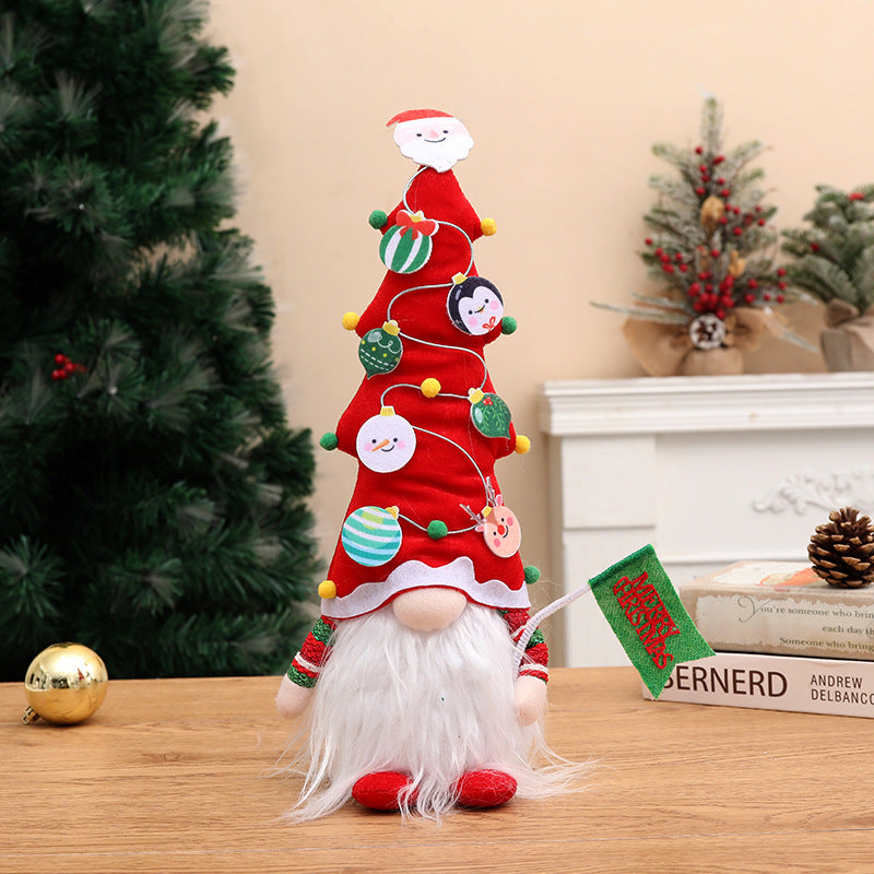 Plush Standing Christmas Tree Gnome
