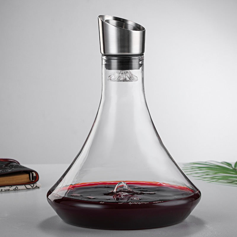 Premium 34oz Wine Decanter with Built-in Aerator – Elegant Crystal Carafe from Mish Mash Market