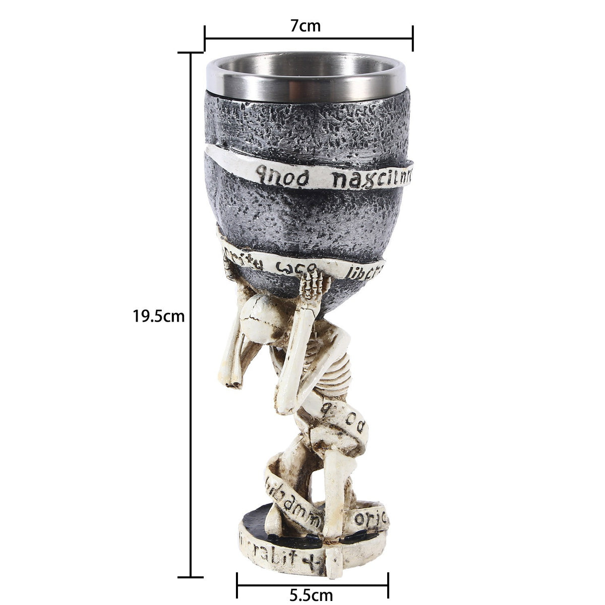 Handcrafted Skeleton Skull Resin Wine Goblet from Mish Mash Market