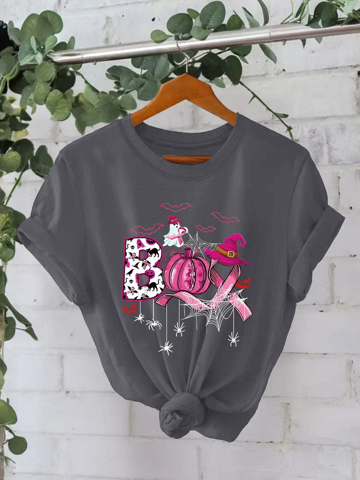 Halloween Pattern Graphic Printed Short Sleeve T-Shirt from Mish Mash Market