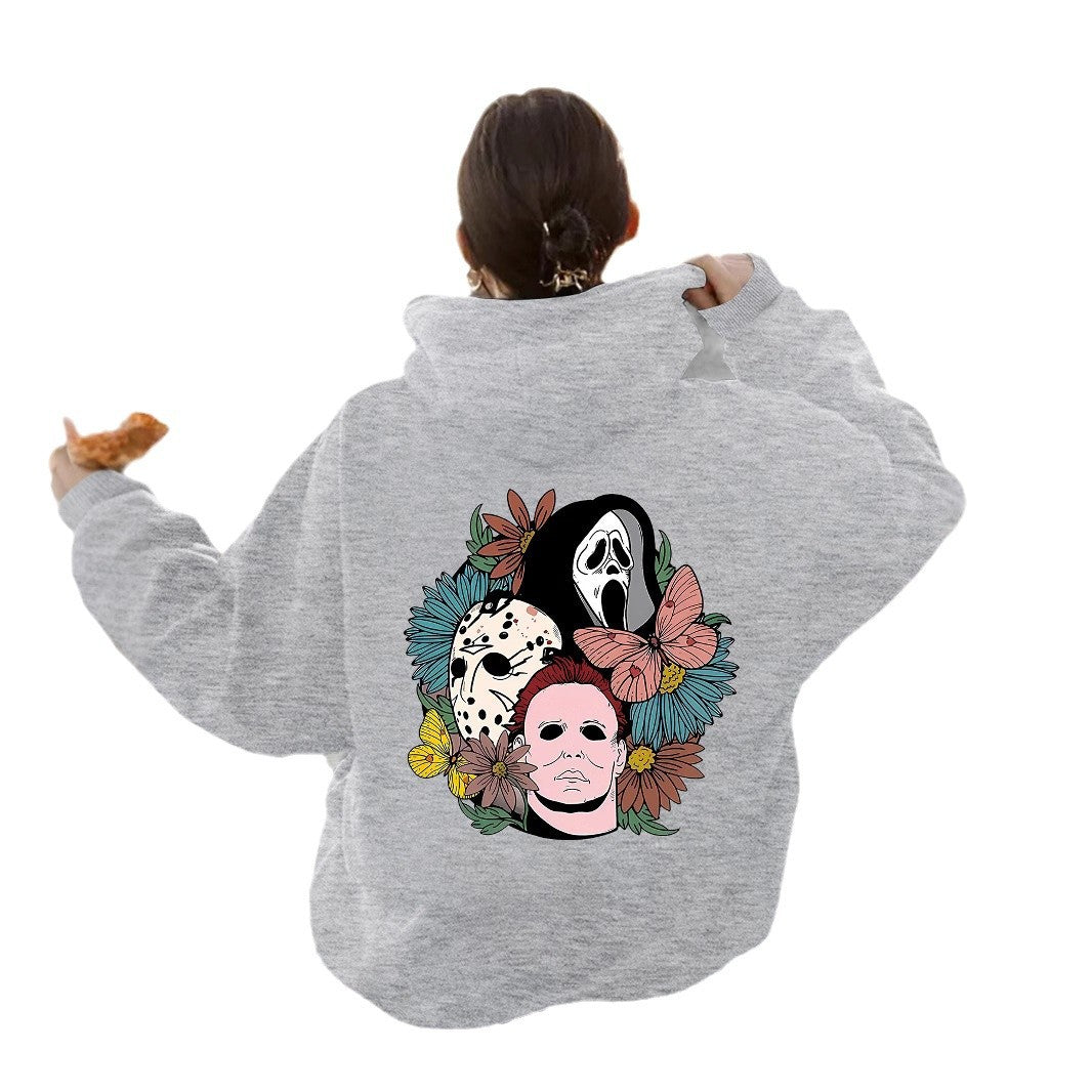 Women's Halloween Horror Movie Graphic Oversized Hoodie from Mish Mash Market