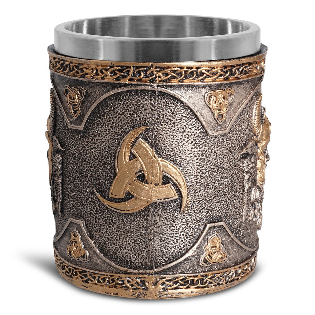 Viking Valknut Resin Stainless Steel Cup from Mish Mash Market