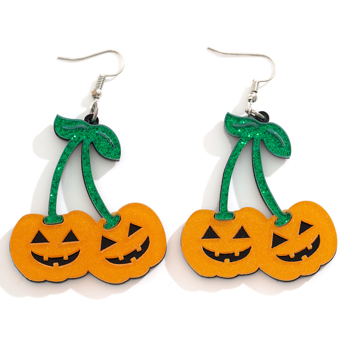Halloween Pumpkin Cherry Acrylic Drop Earrings from Mish Mash Market