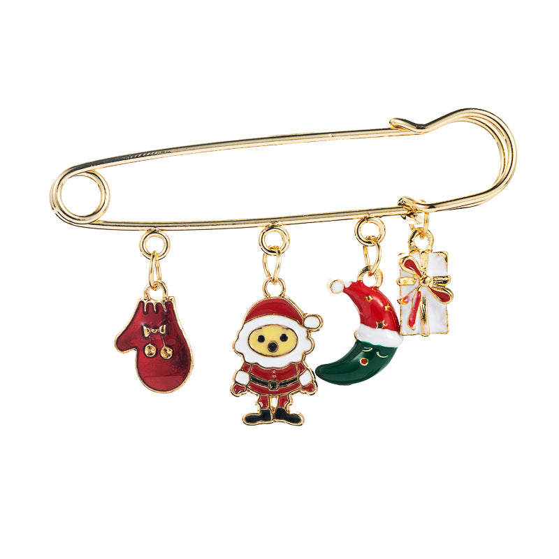 Christmas Enamel Pin Brooch Set