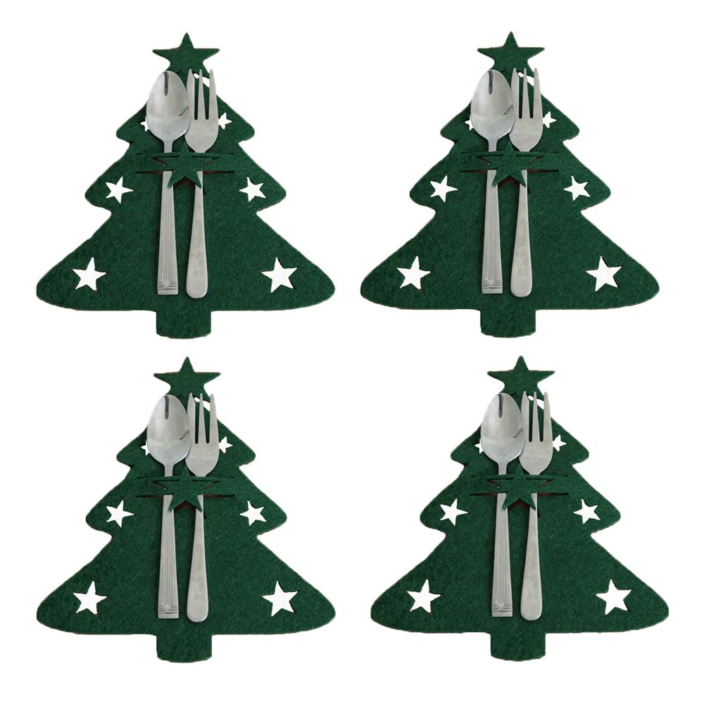 4-Piece Christmas Cutlery Holder Set from Mish Mash Market