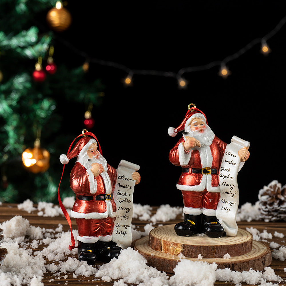 Santa Claus Wishlist Christmas Tree Ornament from Mish Mash Market