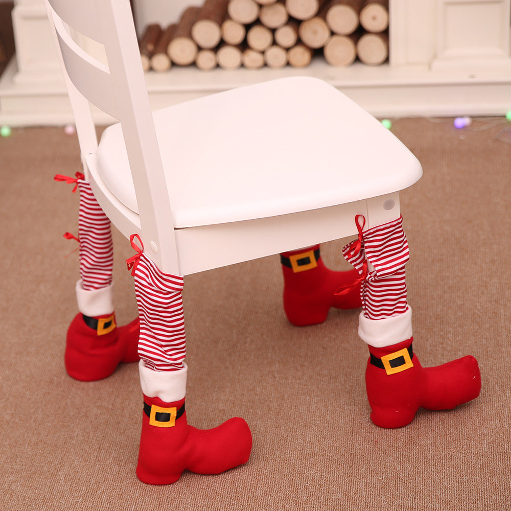 Christmas Decorative Elf Shoe Chair Leg Covers