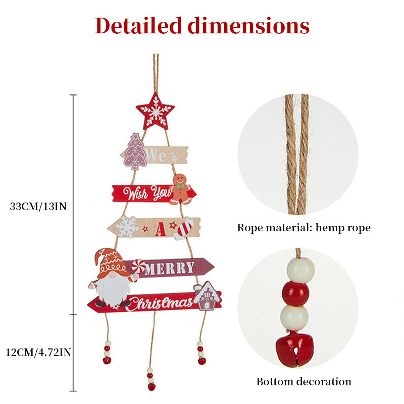 Handcrafted Wooden Folding Christmas Tree Wall Hanging Ornament from Mish Mash Market
