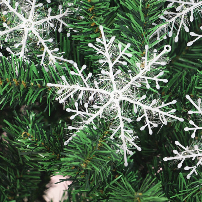 White Plastic Snowflake Christmas Tree Ornaments from Mish Mash Market