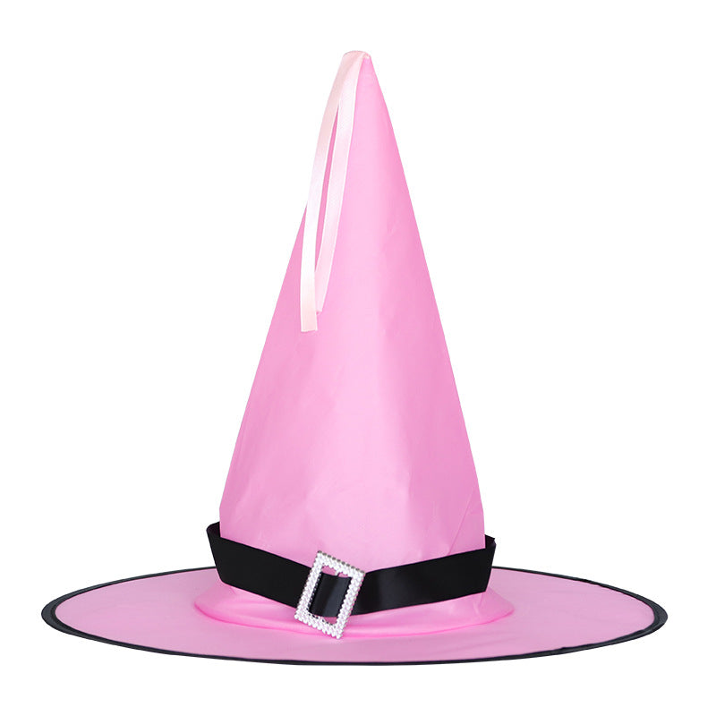 Hanging LED Light-Up Witch Hat Outdoor Halloween Decoration from Mish Mash Market