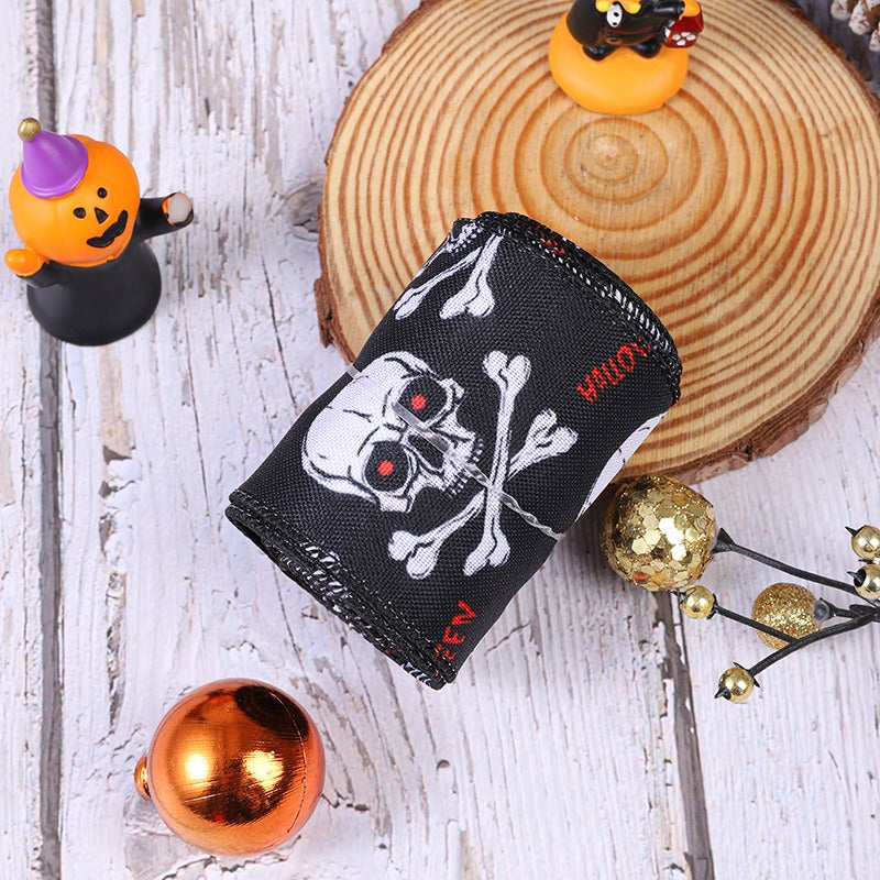 Halloween Decorative Printed Ribbon – 2.5 in x 5YD Spooky Pattern Craft Ribbon for DIY & Party Decor from Mish Mash Market