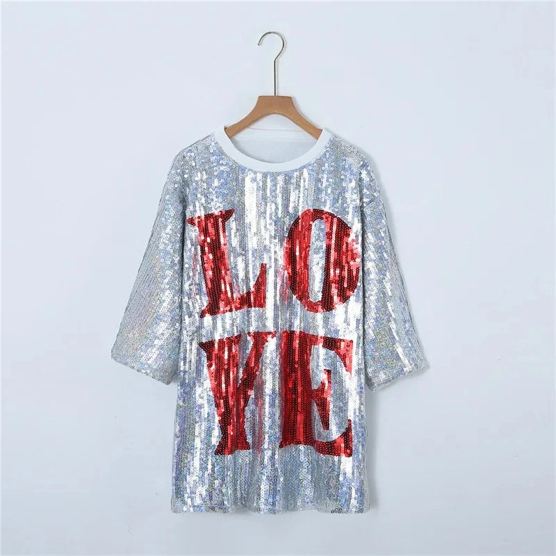 Sequin Love Jersey Top from Mish Mash Market