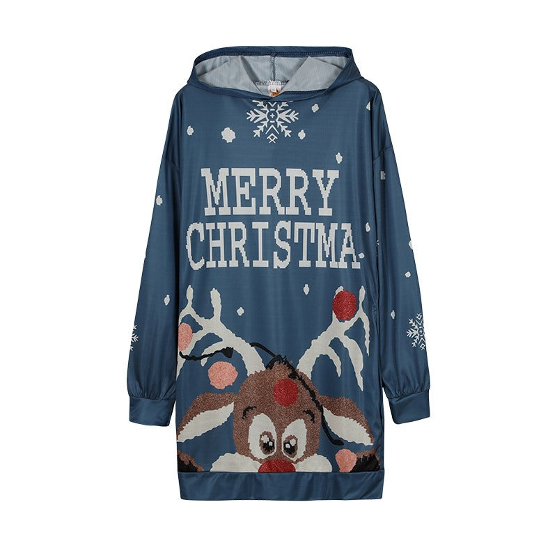 Women's Long Sleeve Christmas Hoodie Dress from Mish Mash Market