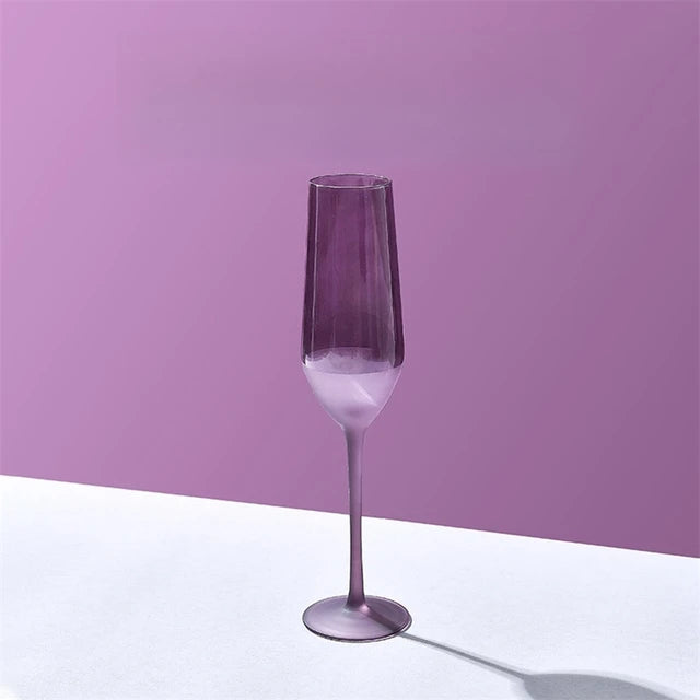 Modern Lavender Frosted Wine Goblet – Elegant French Style from Mish Mash Market