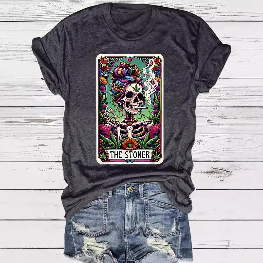 Skeleton Playing Card Halloween Graphic T-Shirt – Short Sleeve Unisex Top from Mish Mash Market