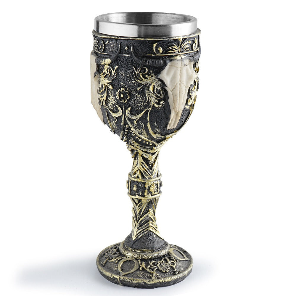 Fossil Skull Resin Wine Goblet from Mish Mash Market