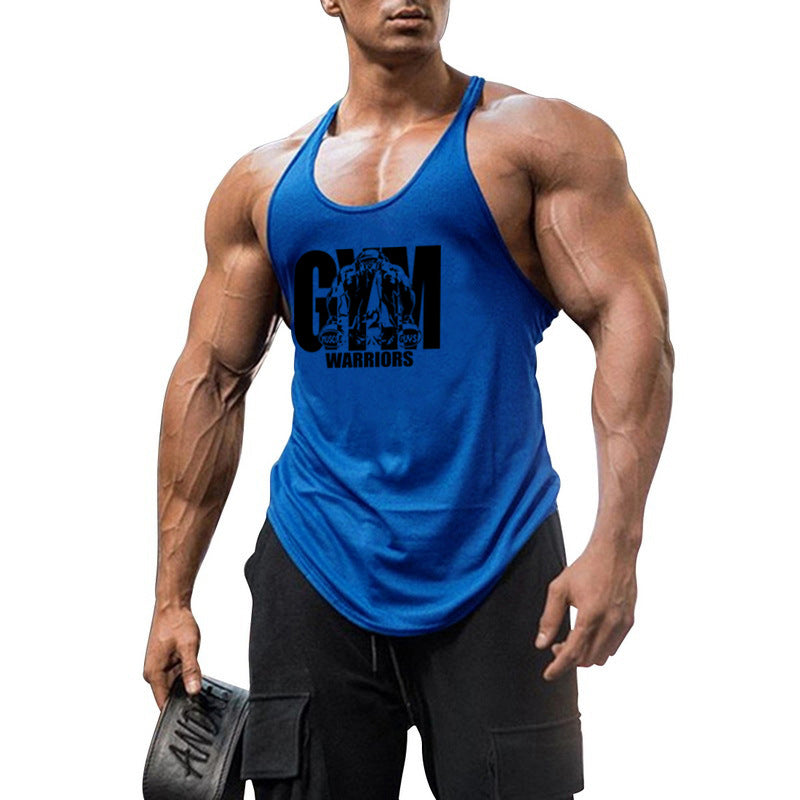 Men's Deep Cut Stringer Gym Tank Top - Cotton Bodybuilding Fitness Vest from Mish Mash Market