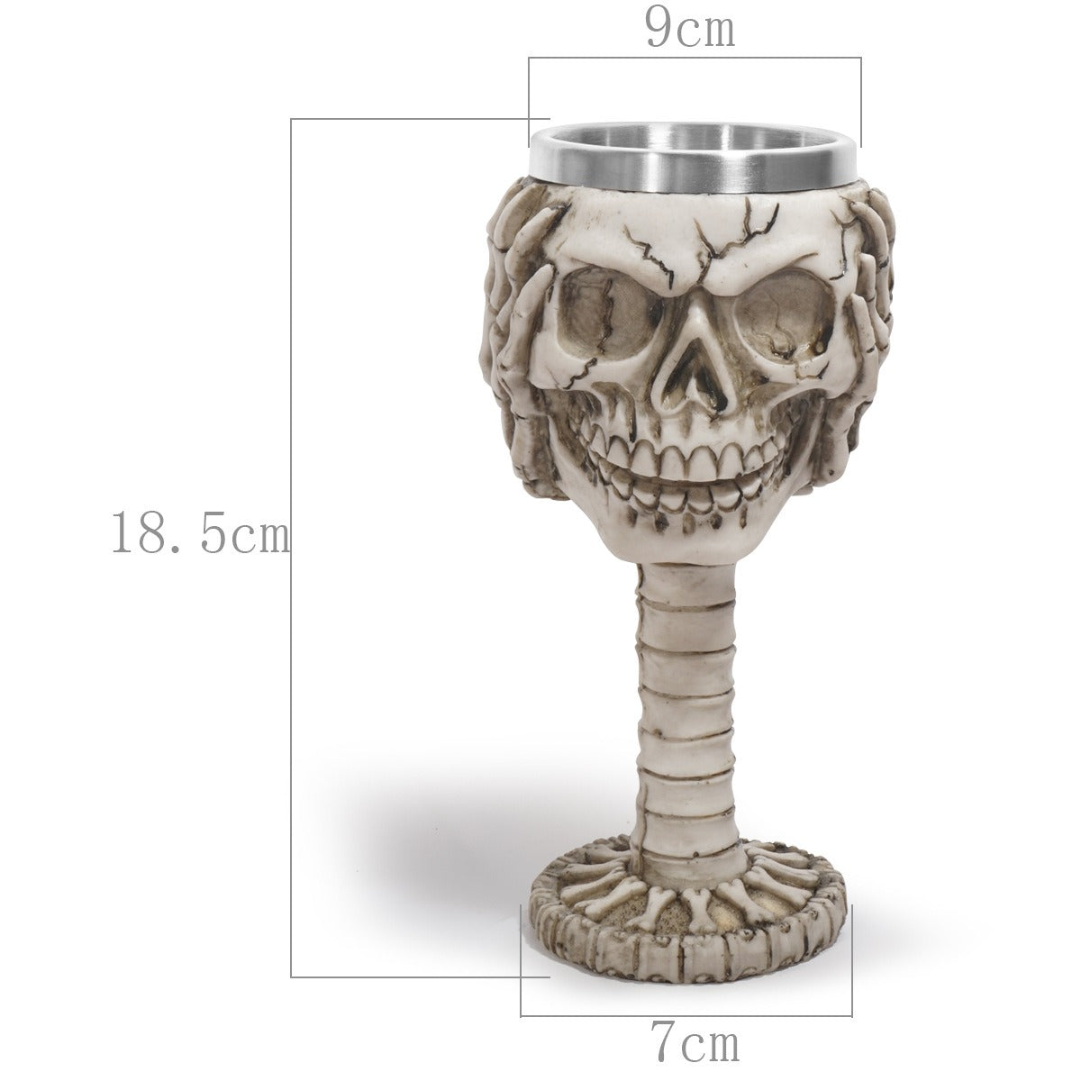 Gothic Skeleton Skull Wine Chalice from Mish Mash Market