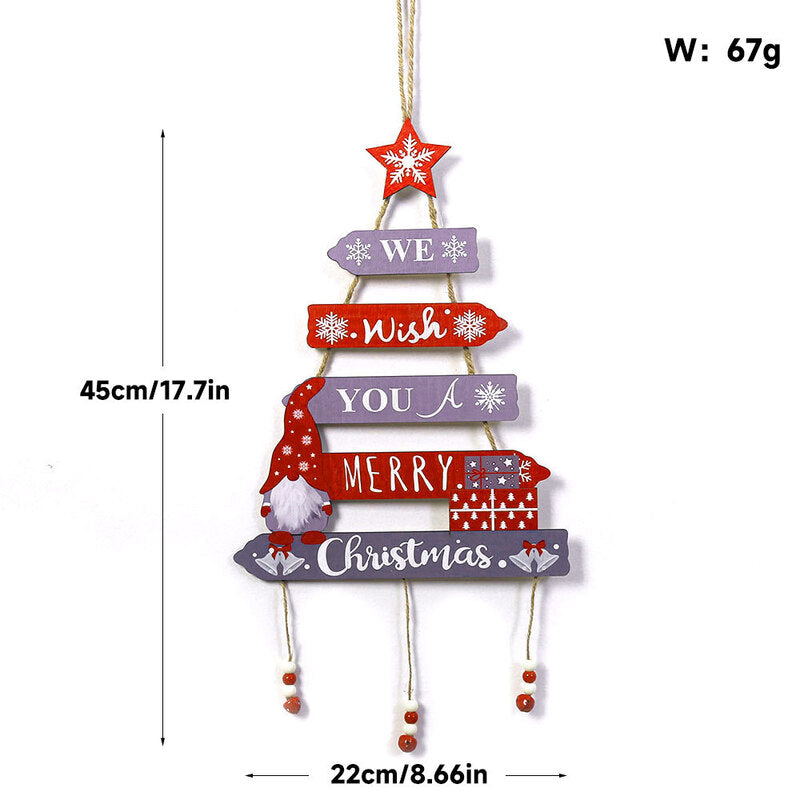 Handcrafted Wooden Folding Christmas Tree Wall Hanging Ornament from Mish Mash Market