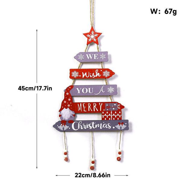 Handcrafted Wooden Folding Christmas Tree Wall Hanging Ornament from Mish Mash Market