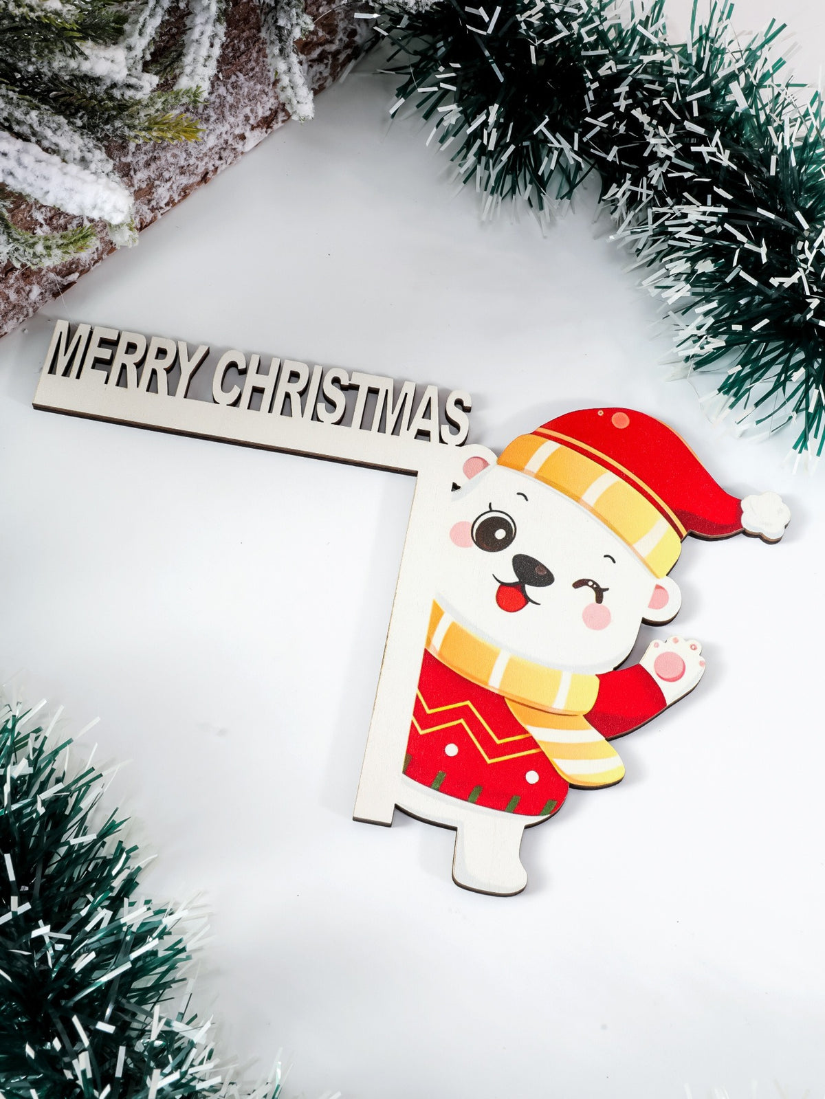 Wooden Christmas Door Frame Corner Decoration from Mish Mash Market