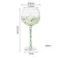 Hand-Painted Floral Glass Goblet – Elegant Flower Stemware for Weddings & Parties from Mish Mash Market