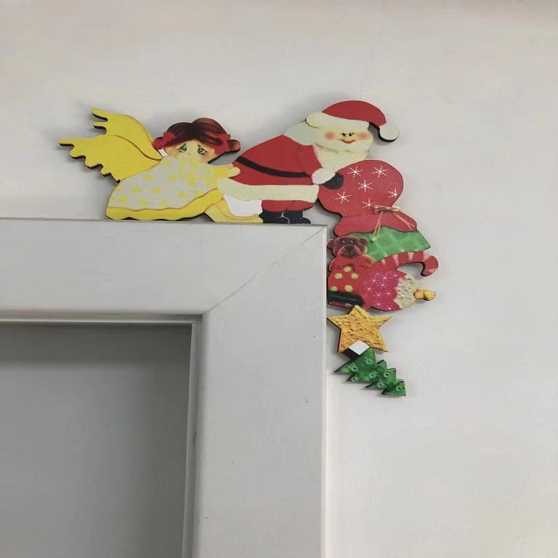 Wooden Christmas Door Frame Corner Decoration from Mish Mash Market