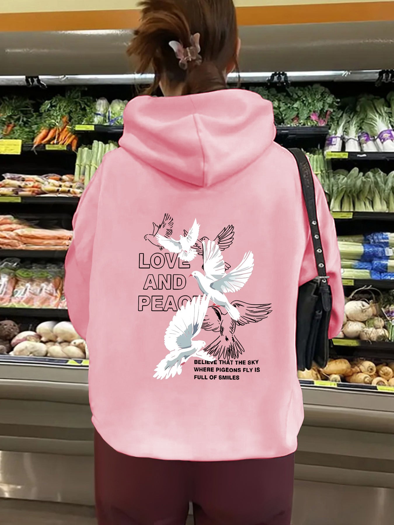 Women’s Peace Love Unity Printed Pullover – Casual Long Sleeve Crew Neck Graphic Sweatshirt