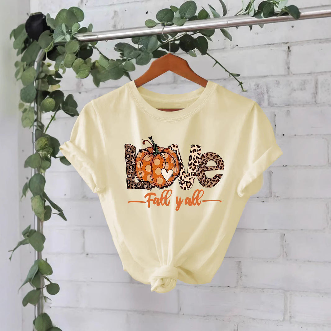 LOVE Pumpkin Fall Y'all Short Sleeve T-Shirt from Mish Mash Market