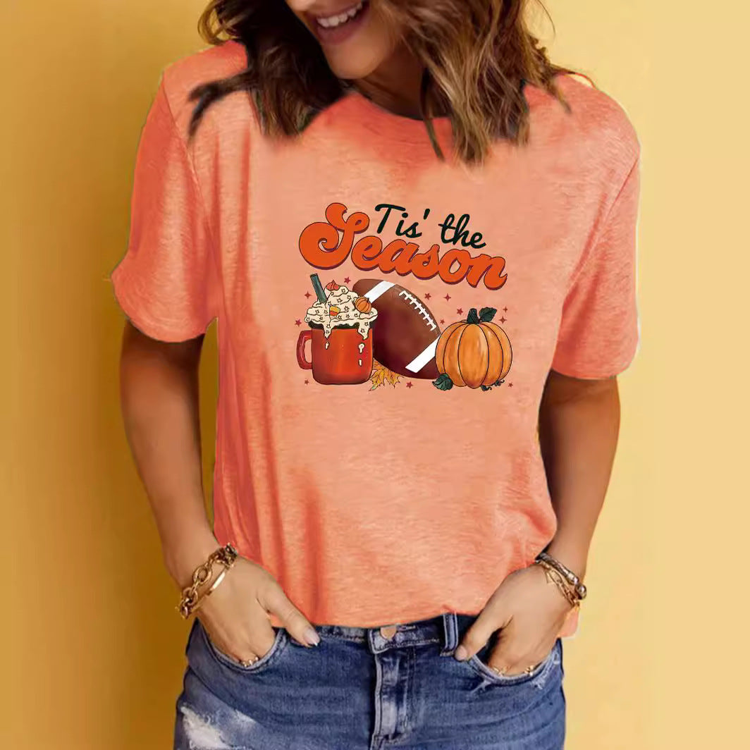 Tis the Season Halloween Printed Round Neck Short Sleeve T-Shirt from Mish Mash Market