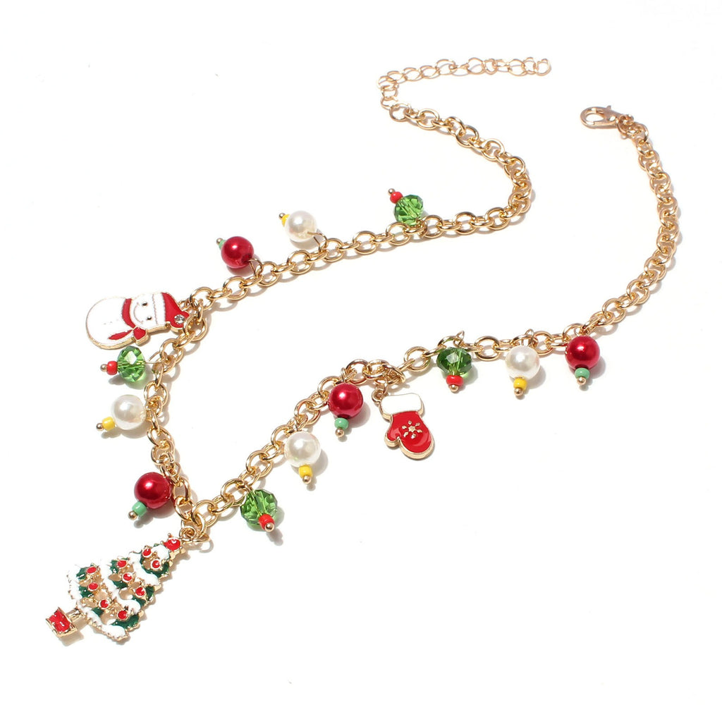 Holiday Pearl Charm Necklace