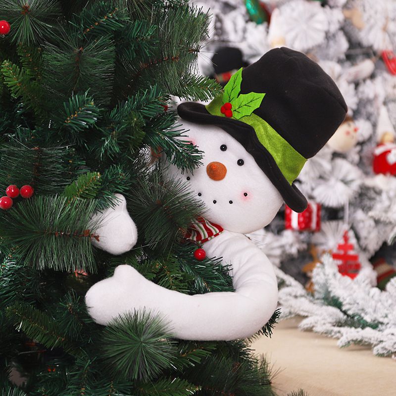 Santa Snowman Christmas Tree Topper Huggers