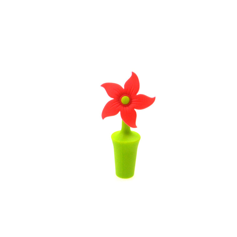 Floral Silicone Wine Stoppers — Reusable & Leak-Proof Bottle Seals from Mish Mash Market