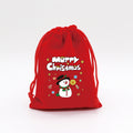 Red Velvet Christmas Drawstring Gift Bag