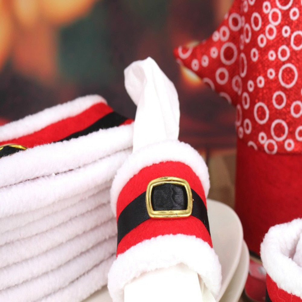 Santa Claus Belt Napkin Rings