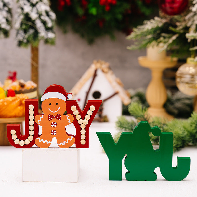 Christmas Wooden JOY Tabletop Decor