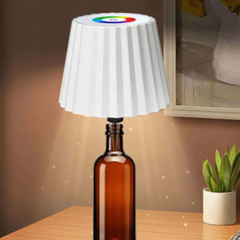 Rechargeable LED Wine Bottle Lamp - RGB Dimmable Bar Decor from Mish Mash Market