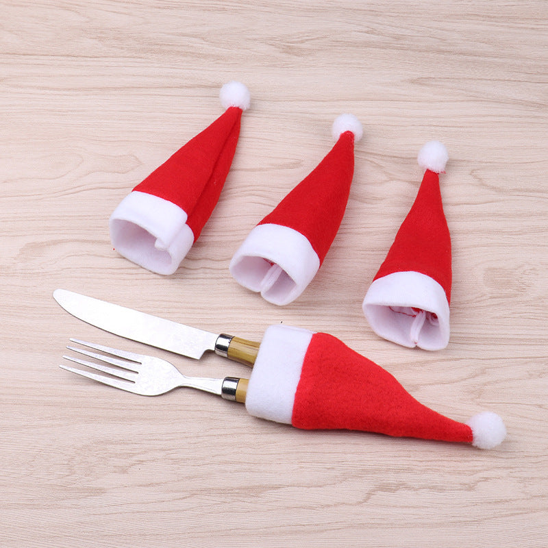 Mini Santa Hat Cutlery Holders