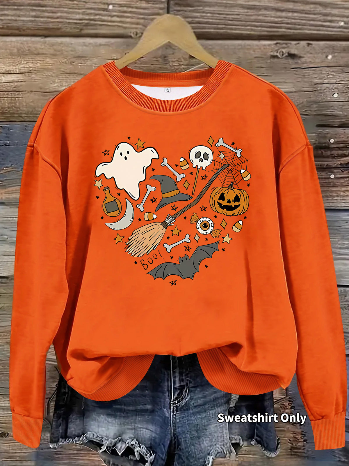 Halloween Ghost and Pumpkin Graphic Sweatshirt from Mish Mash Market