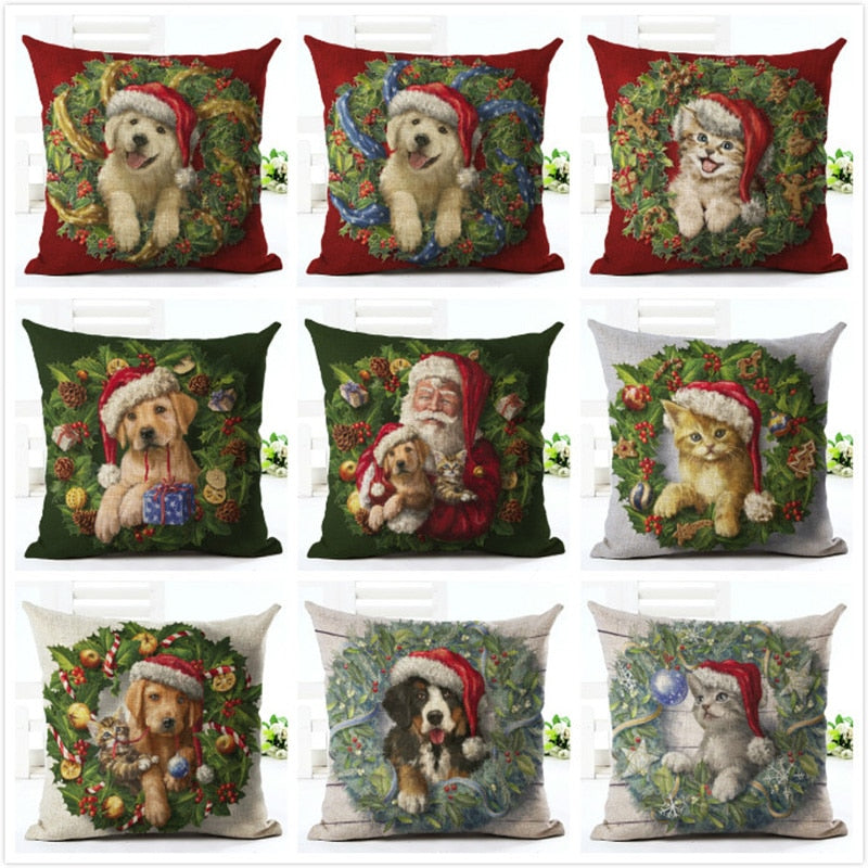 Christmas Linen Throw Pillow Cover from Mish Mash Market