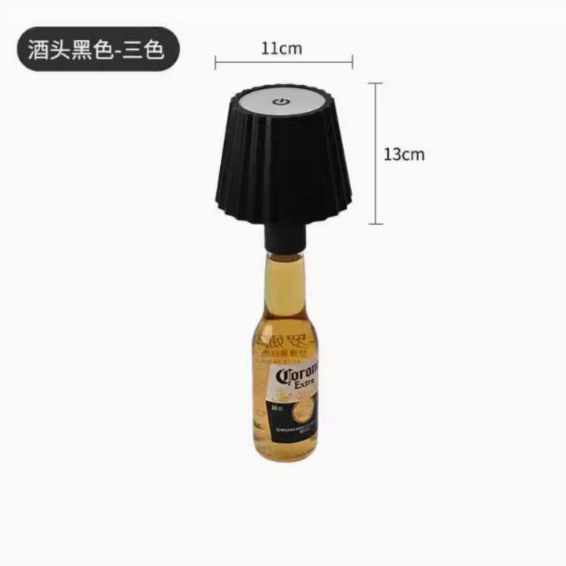 Rechargeable LED Wine Bottle Lamp - RGB Dimmable Bar Decor from Mish Mash Market